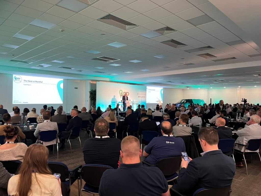 A full room of attendees during a presentation at the AFP Annual Conference