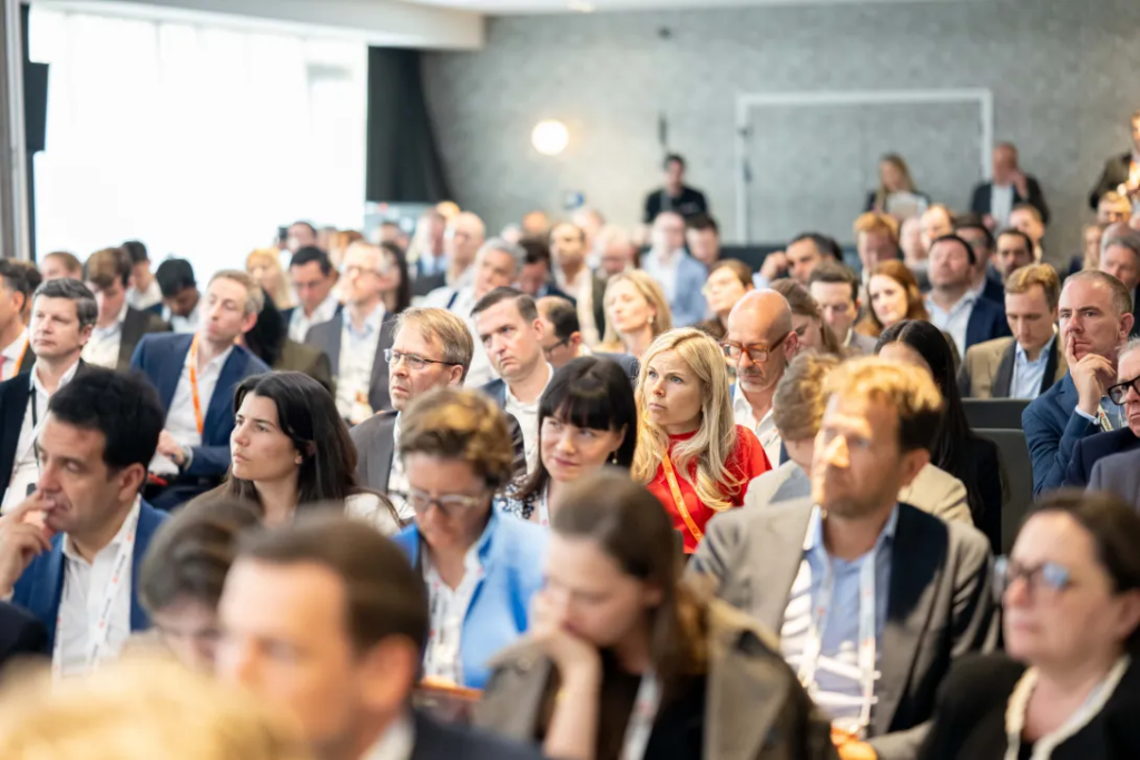 The audience listening to a keynote presentation at the Private Equity Wire US Summit
