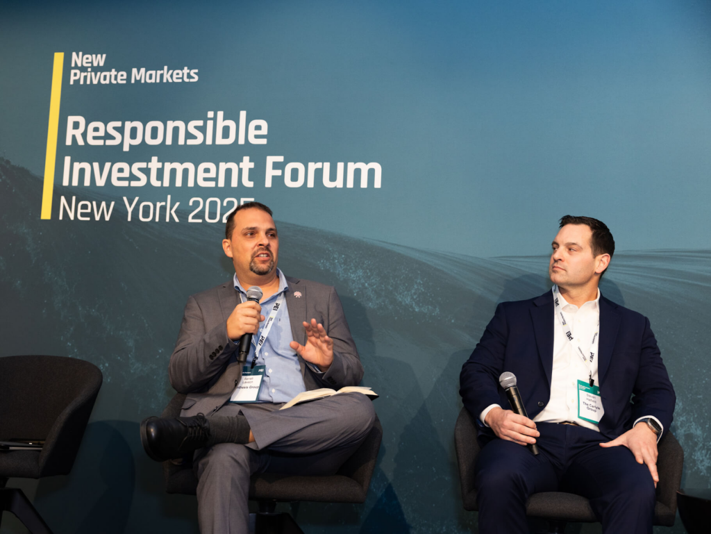 A panel discussion at the PEI Responsible Investment Forum