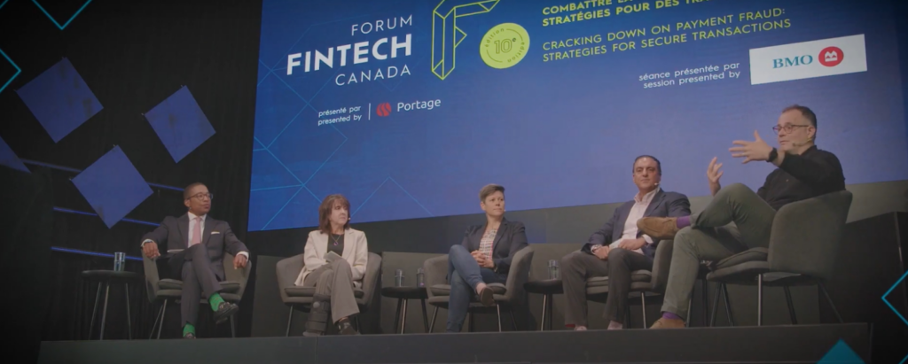 An image of the panelists and speakers in Canada Fintech Forum conference
