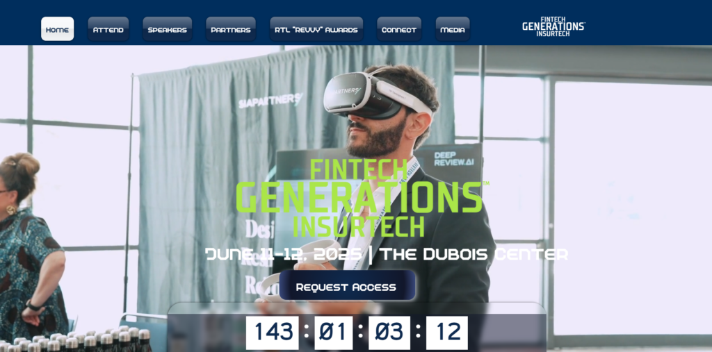 The Generations conferences web page screenshot