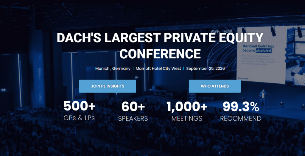Private Equity Insights DACH 2026 conference landing page