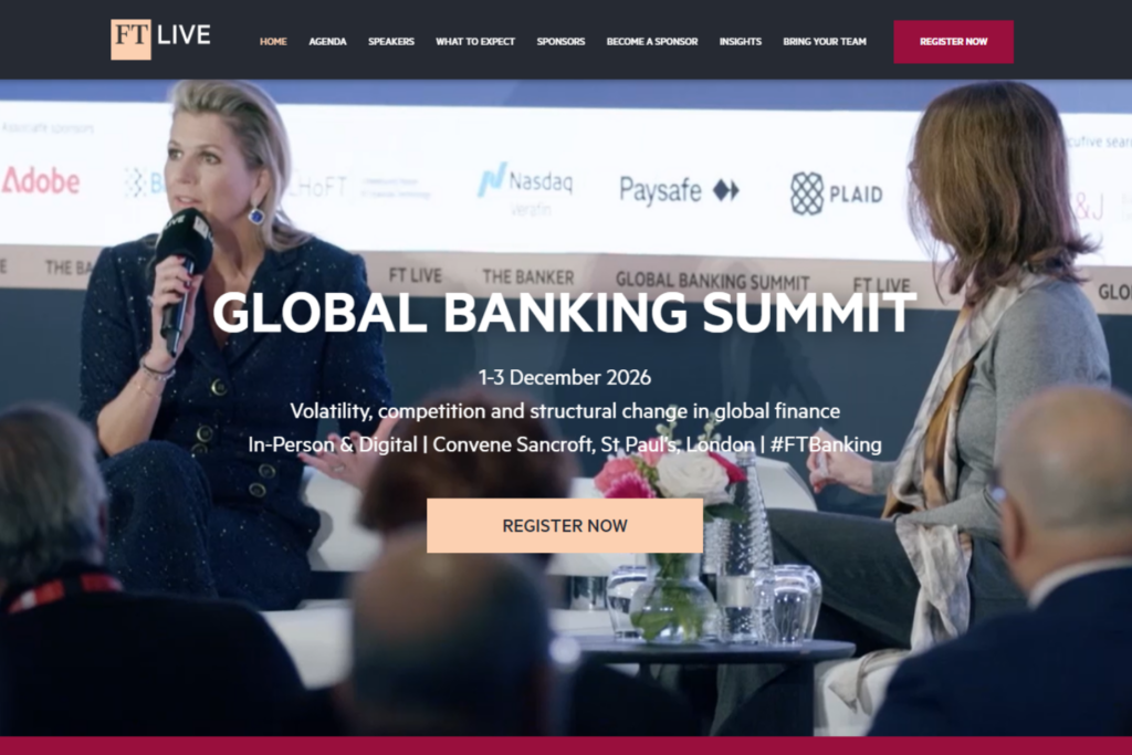 Speakers leading a discussion at the Global Banking Summit