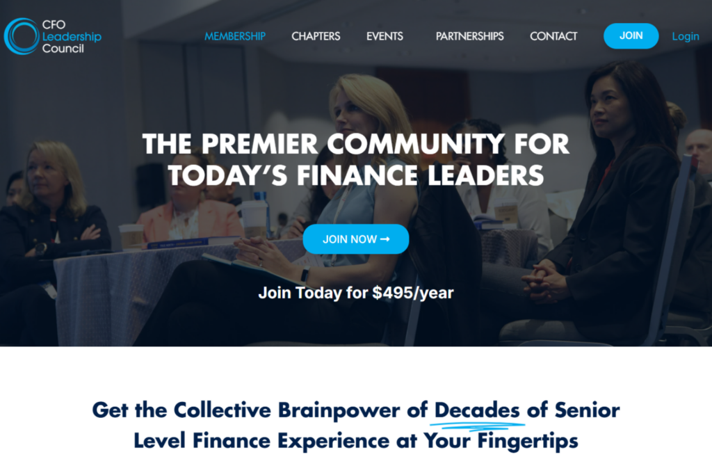 CFO Leadership Council membership page