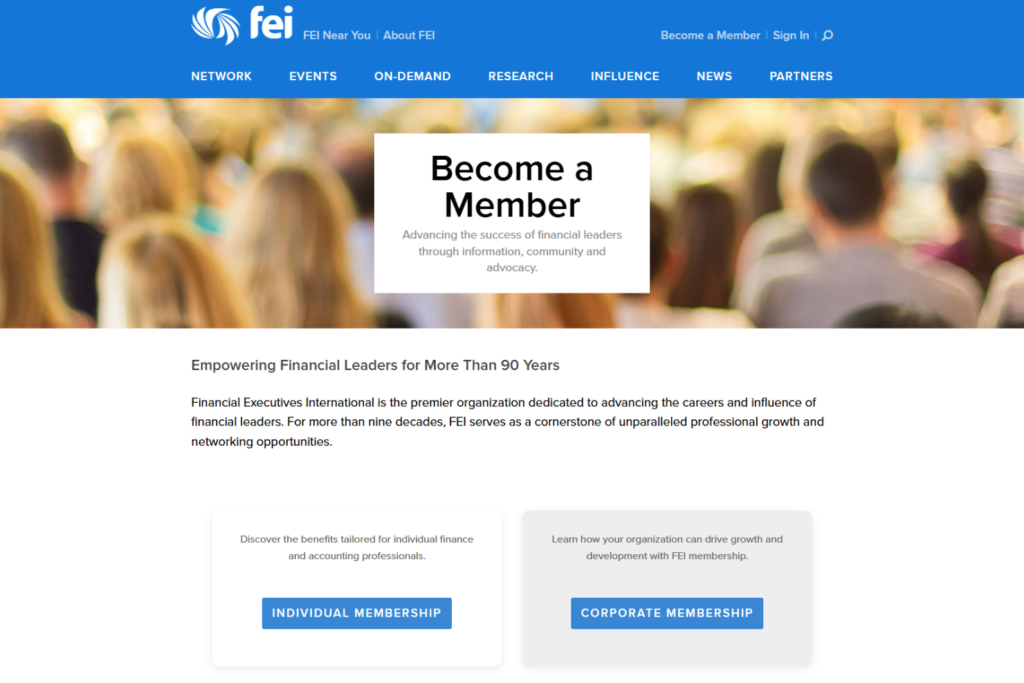 FEI membership page