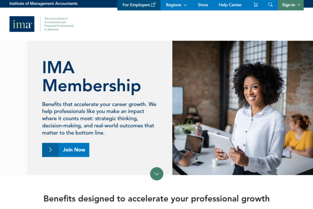 IMA membership page
