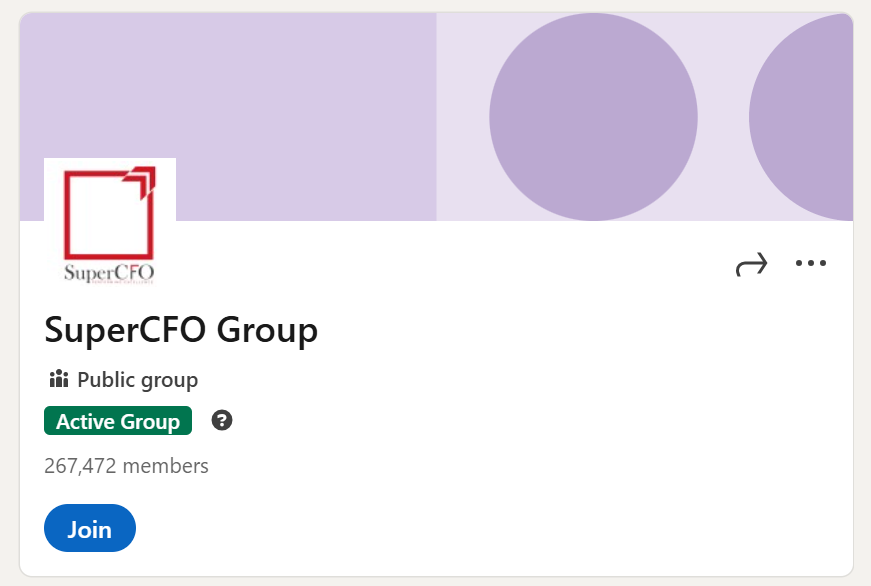SuperCFO Group LinkedIn page.