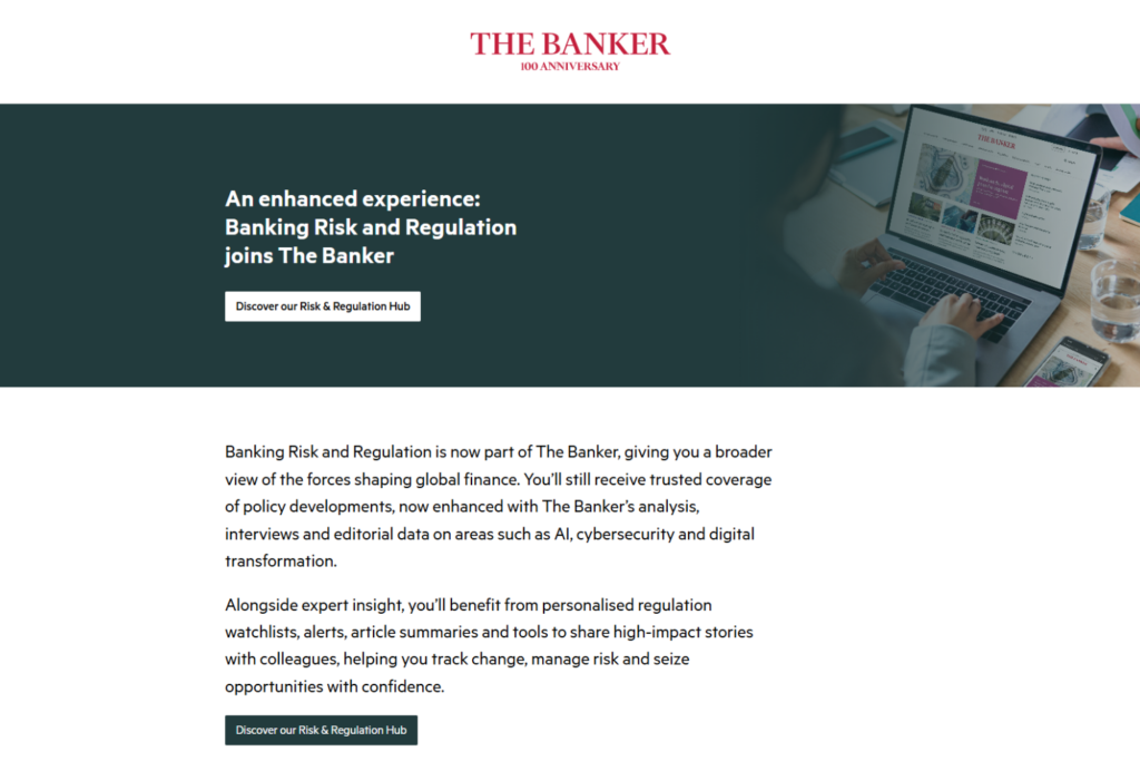 Banking Risk and Regulation information page