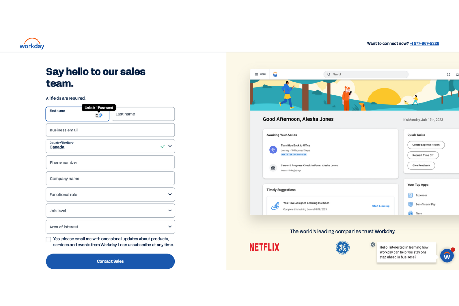 Workday screenshot