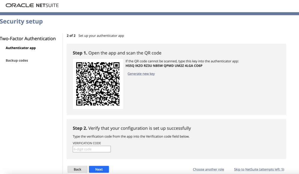 Oracle NetSuite security setup overview