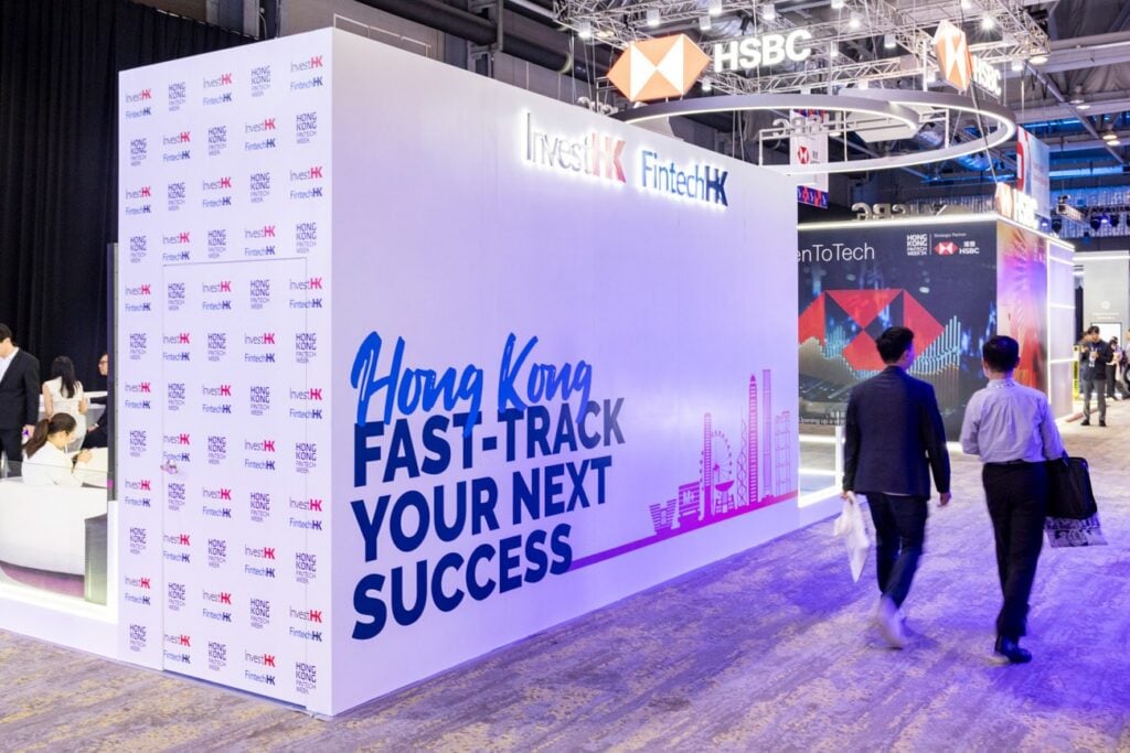 The exhibition floor of the Hong Kong FinTech Week x StartmeupHK