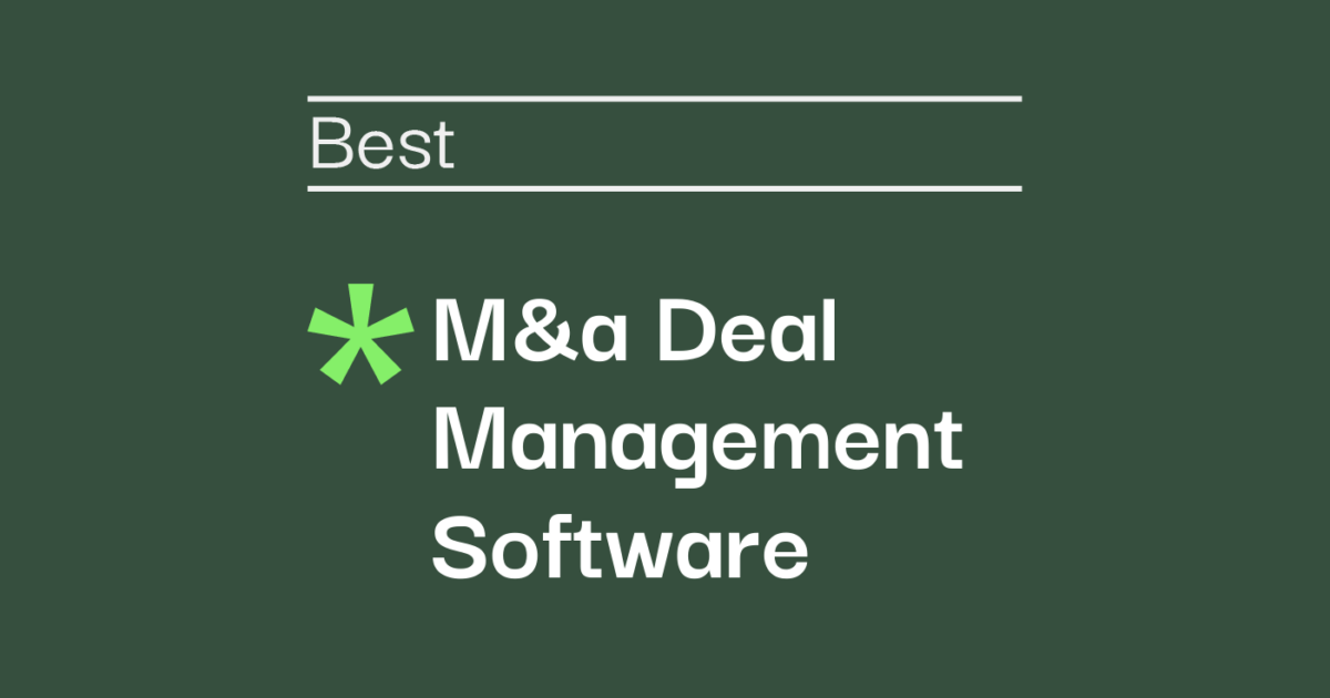 10 Best M&A Deal Management Software Reviewed in 2026