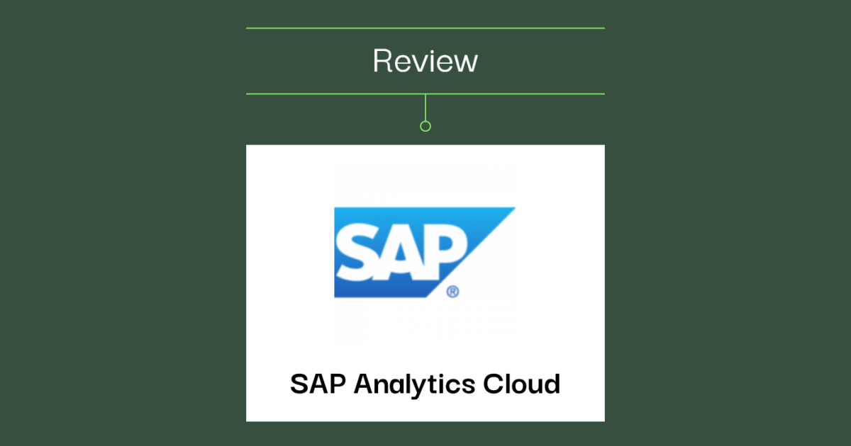 Example Sap Review SAP Analytics Cloud Review: Pros, Cons, Features, and Pricing