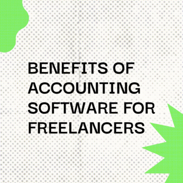 Benefits of accounting software for freelancers on white background